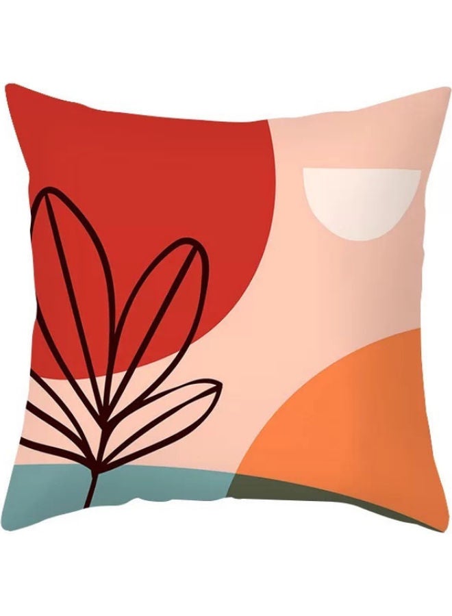 نيبمينينت غطاء وسادة ديكور بطبعة أوراق شجر بنمط بوهيمي متعدد الألوان 45x45سم