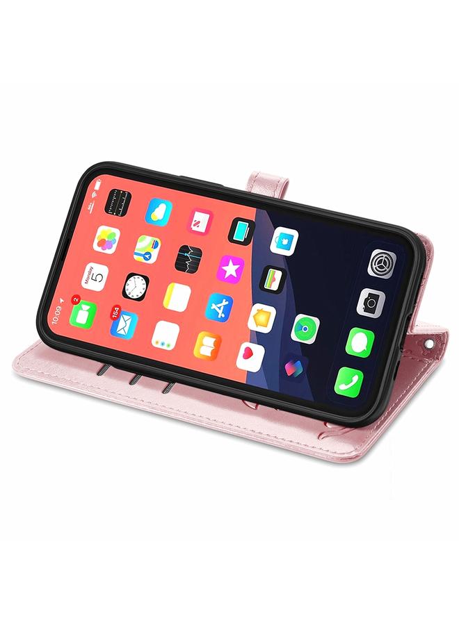 اس-توب جراب لهاتف iPhone 13، جراب جلدي أفقي منقوش عليه قطة وكلب لطيف مع حامل وفتحات للبطاقات ومحفظة وحبل لهاتف iPhone 13 - Image 4