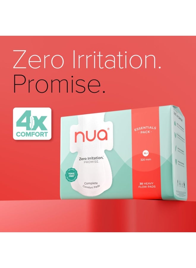 Nua Ultra Safe| 30 Heavy Flow -XL+ | SUPER SAVER PACK | Leakproof & Toxic Free Sanitary Pad (Pack of 30) - Image 3