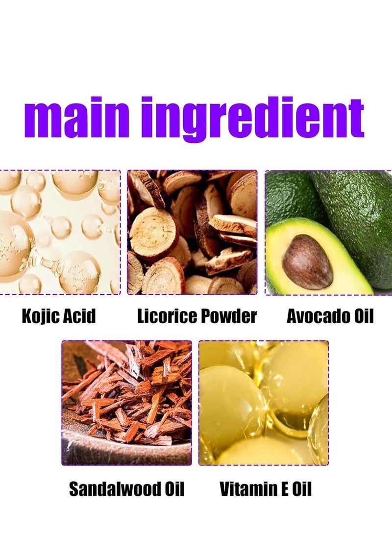 OUHOE Inner Thighs Lightening Cream Body Whitening Cream for Intimate Areas, Skin Lightening for Underarms, Neck, Armpits, Knees, Elbows, Face and Body,60G - Image 4