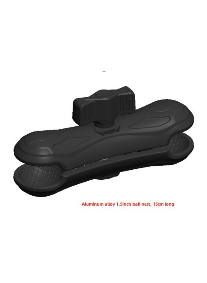 Sports Camera Adapter Ball Head 25mm Mobile Phone Bracket Pipe Clamp Fixed Base One Inch Double Ball Head Bar Accessories-Color:J1502 Aluminum Alloy Clamp Arm 1.5 Inch Ball Socket 15cm - Image 1