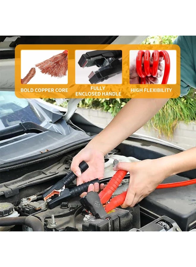 Heavy Duty Battery Booster Jumper Cables with Integrated Current Protector - Professional Emergency Start Leads for Petrol and Diesel Engines - High-Conductivity Booster Set with Storage Bag - Image 4