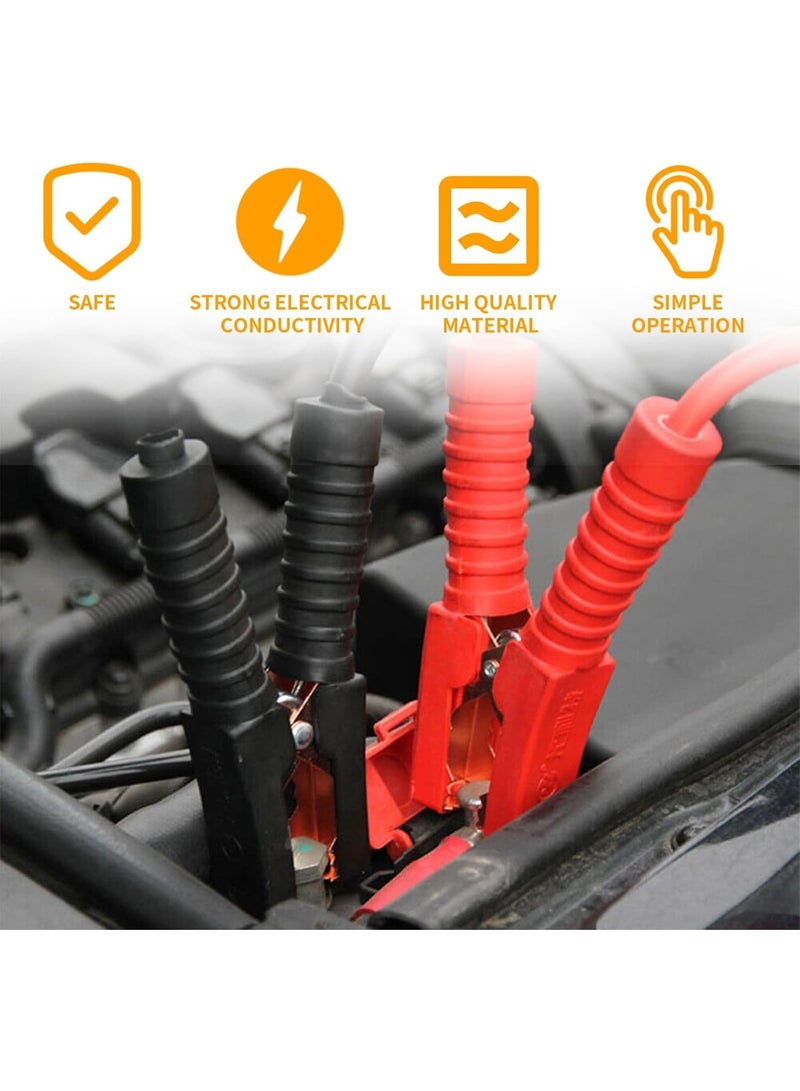 Heavy Duty Battery Booster Jumper Cables with Integrated Current Protector - Professional Emergency Start Leads for Petrol and Diesel Engines - High-Conductivity Booster Set with Storage Bag - Image 3