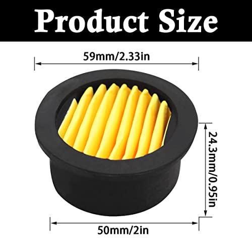 Tnuocke 4pcs Air Compressor Replacement Filter Elements,Air Compressor Intake Paper Filter Sound Muffler Accessories for generators,blowers, exhaust ports H-068 - Image 2