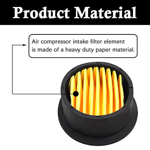 Tnuocke 4pcs Air Compressor Replacement Filter Elements,Air Compressor Intake Paper Filter Sound Muffler Accessories for generators,blowers, exhaust ports H-068 - Image 3