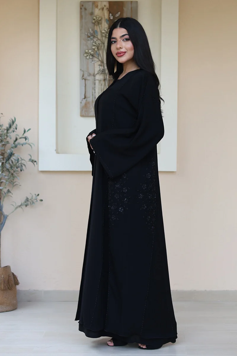 NUKHBAA Black versatile abaya-779