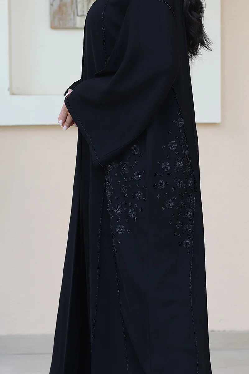 NUKHBAA Black versatile abaya-779