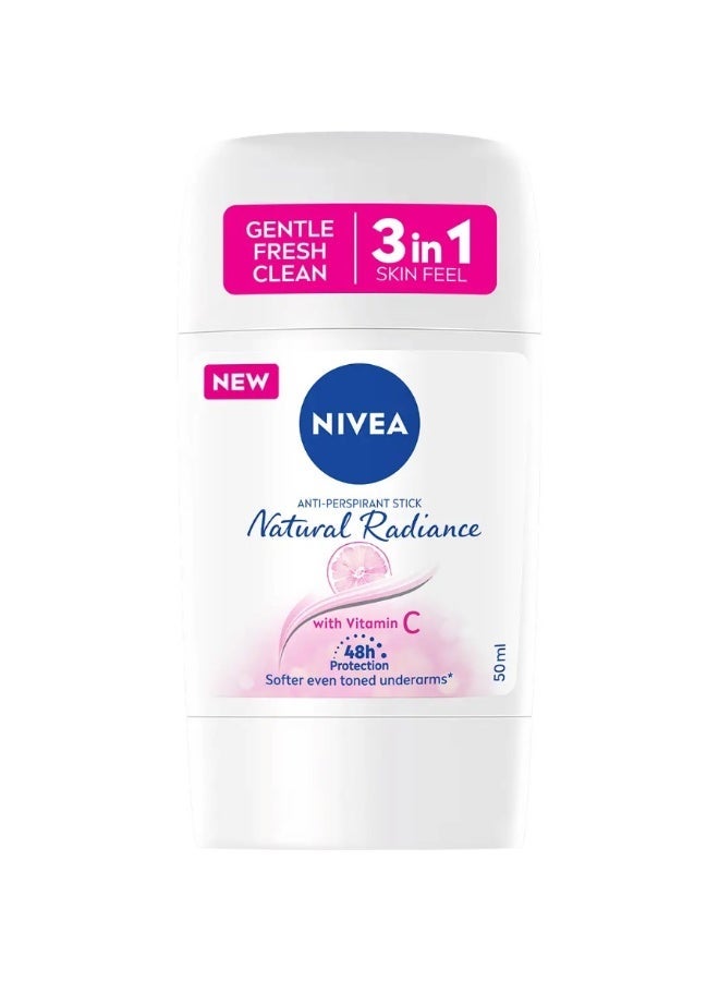 Nivea Natural Radiance Anti-Perspirant Stick with Vitamin C- 50ml - Image 1