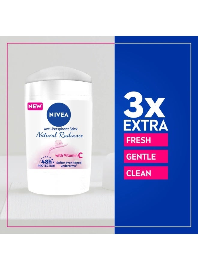 Nivea Natural Radiance Anti-Perspirant Stick with Vitamin C- 50ml - Image 4