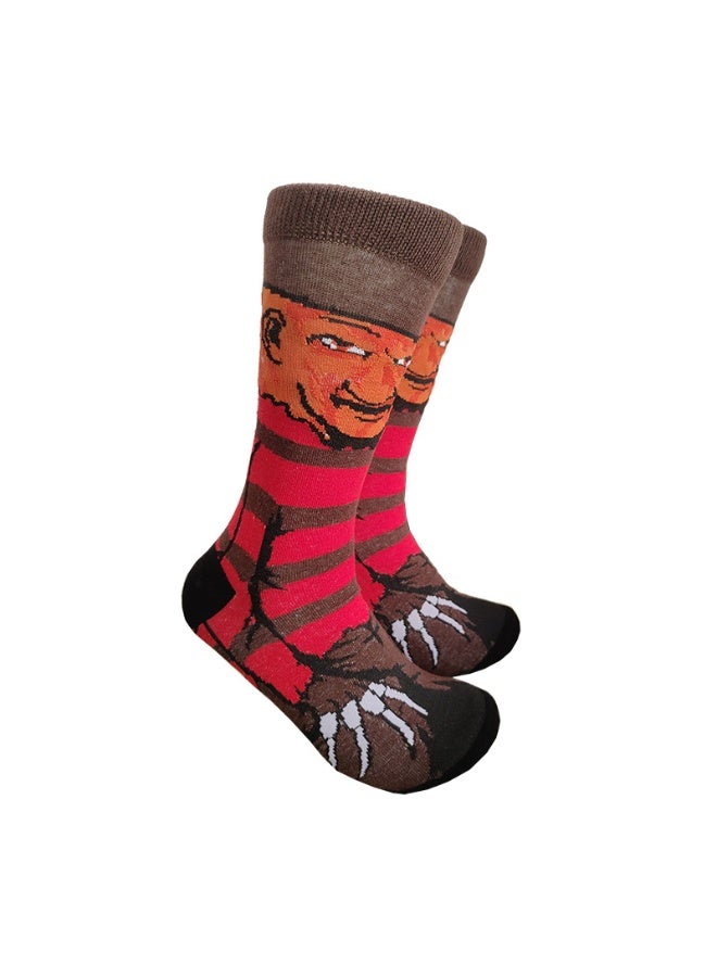 Novelty Anime Crew Socks, Street Fashion Trendy Cotton Blend Socks, Casual Fashion Socks for Men & Women(5P)) - Image 1