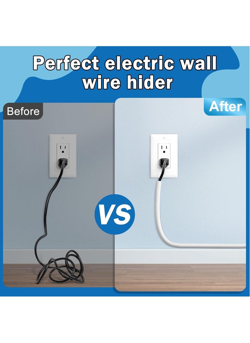 GUDOO Wall Cord Hider 78 Inch - Self-Adhesive Wire Cover Raceway for Walls, Flexible PVC Cable Concealer for Home and Office, W0.59 H0.39in - White  - Image 3