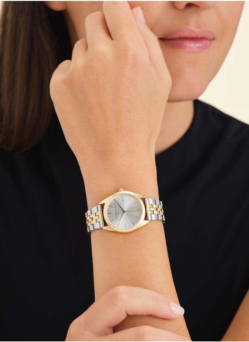 RoseField Rosefield Ace XS Silver Sunray Steel Silver Gold Duotone Women Watch - ASDSSG-A16  - Image 2