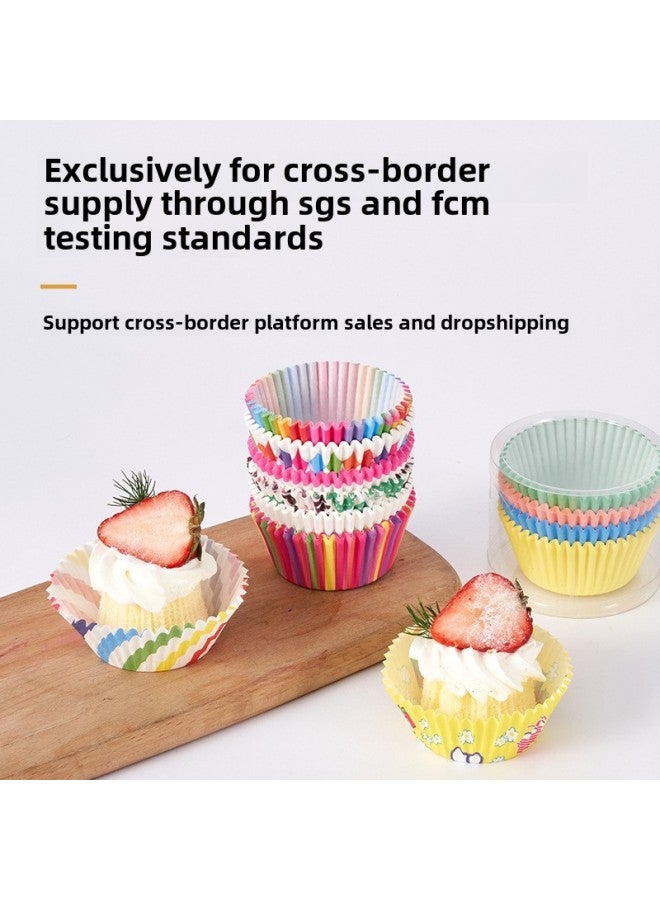 Food Grade Oven Special Snow Mei Niang Cake Paper Holder High Temperature Resistant Oil Resistant Muffin Baking Cake Paper Cups-Color:Cake Paper Cups 11cm: 100 Pieces/box-Specifications:31 Styles-double-sided Coffee - Image 3