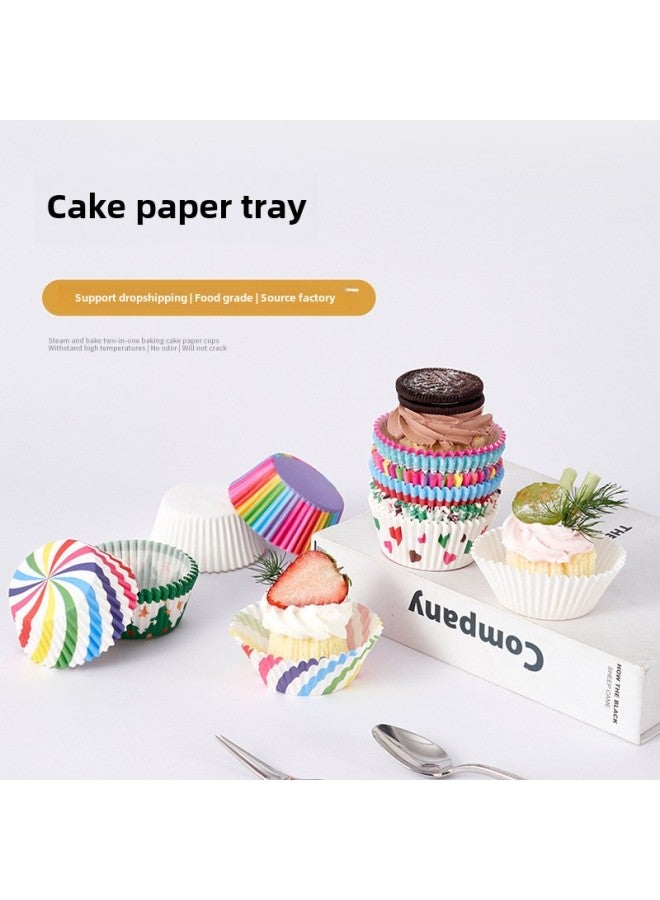 Food Grade Oven Special Snow Mei Niang Cake Paper Holder High Temperature Resistant Oil Resistant Muffin Baking Cake Paper Cups-Color:Cake Paper Cups 11cm: 100 Pieces/box-Specifications:31 Styles-double-sided Coffee - Image 4