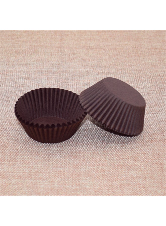 Food Grade Oven Special Snow Mei Niang Cake Paper Holder High Temperature Resistant Oil Resistant Muffin Baking Cake Paper Cups-Color:Cake Paper Cups 11cm: 100 Pieces/box-Specifications:31 Styles-double-sided Coffee - Image 1