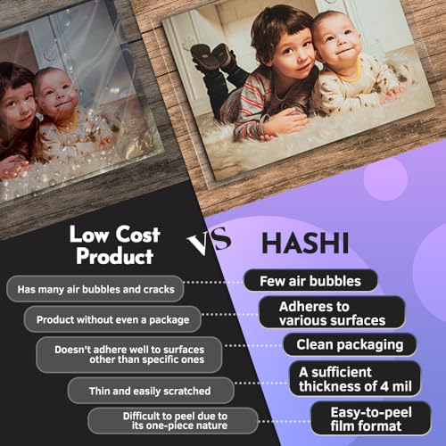 Hashi HA SHI (100 Sheets) Self Adhesive Laminating Sheets, Cold Laminate, self Seal, Plastic Paper, 8.7 x 12.2 Inch - Image 2