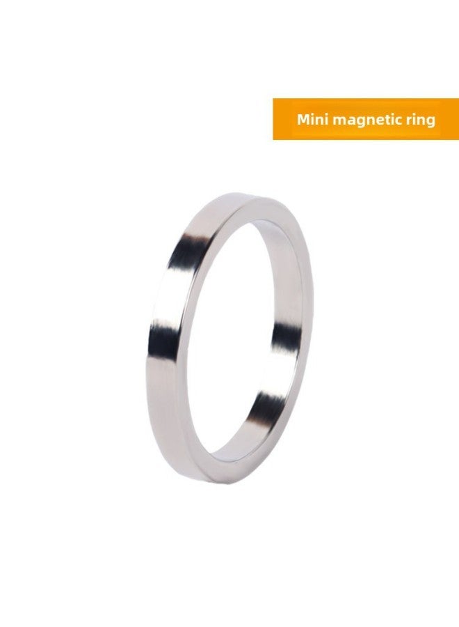 Black Ring Magnetic Ring Silver Magnetic Ring Pattern Magnetic Ring Magnet Ring Strong Magnetic Ring Magic Props-Color:Mini Magnetic Ring (Extra Large)  - Image 1