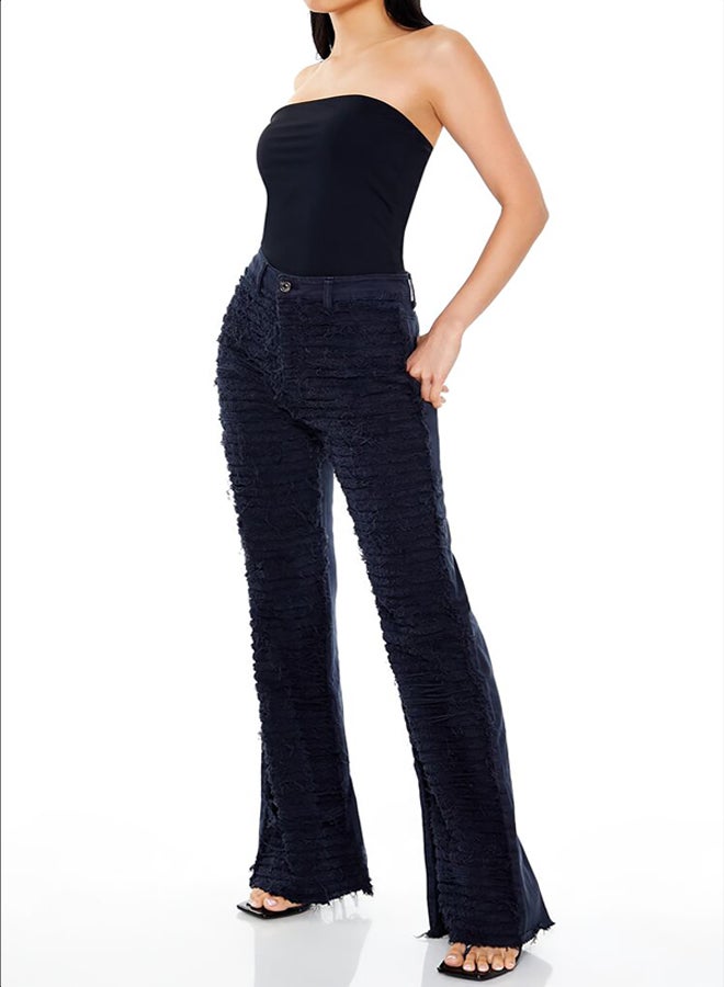 FOREVER 21 Frayed High-Rise Flare Jeans - Image 3