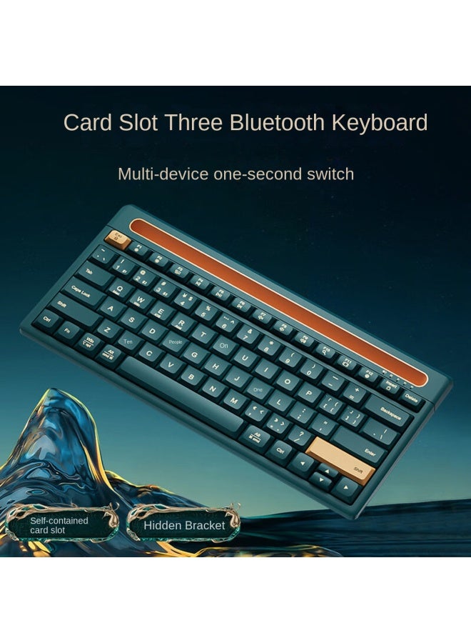 بي.أو.دب لوحة مفاتيح لاسلكية بلوتوث، جماليات عالية مع فتحة للبطاقات، متوافقة مع الهواتف المحمولة والأيباد والأجهزة اللوحية وأجهزة الكمبيوتر المحمولة - Image 2