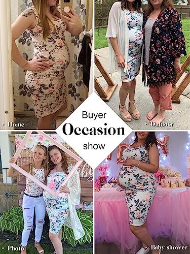BBHoping Women's Maternity Sleeveless Dresses Maternity Tank Dress Mama Baby Shower Pregnancy Dress - Image 4