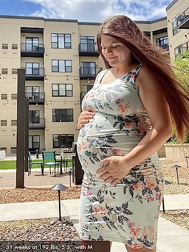 BBHoping Women's Maternity Sleeveless Dresses Maternity Tank Dress Mama Baby Shower Pregnancy Dress - Image 5