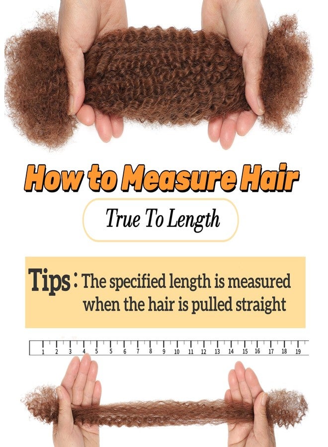 HLSK Afro Kinkys Human Hair Bulk 30g/Pack Natural Black 100% Human Hair Soft 4C Afro Kinky Bulk Human Hair for Locs Extensions/Twists/Braids (6#, 14 Inch) - Image 5