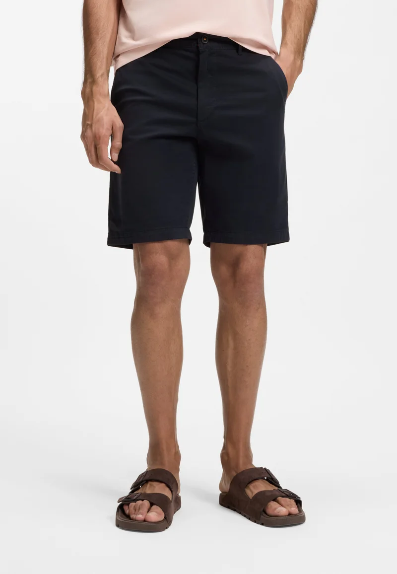 بوس Slim-fit shorts in stretch-cotton twill