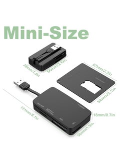 KASTWAVE Smart Card Reader, Multi SD Card Reader, 6 in 1 USB Memory Card Reader for Camera Memory/Bank Card SIM/Chip/IC/CAC Card, Plug & Play, SIM Card Reader Compatible with Windows, Linux, Mac OS  - Image 4