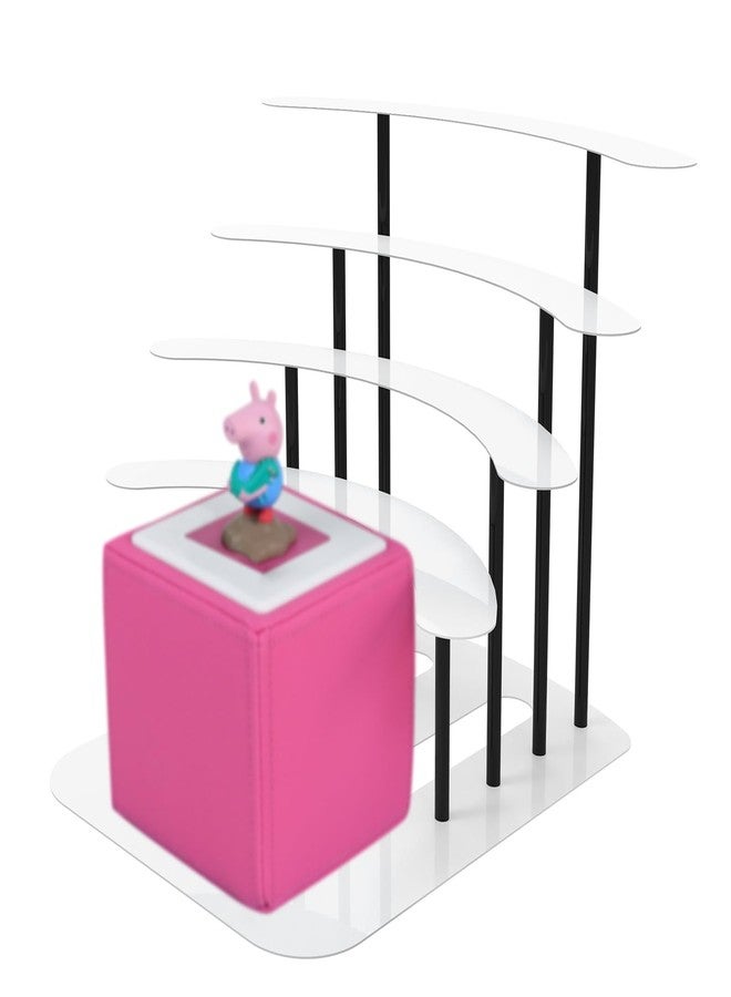Riuog حامل معدني Riuog لـ Toniebox، حامل مكتب لشخصيات Tonies 20-30 قطعة تخزين، منصة عرض معدنية لجهاز Toniebox، زينة هدايا لغرفة الأطفال (أبيض) - Image 1