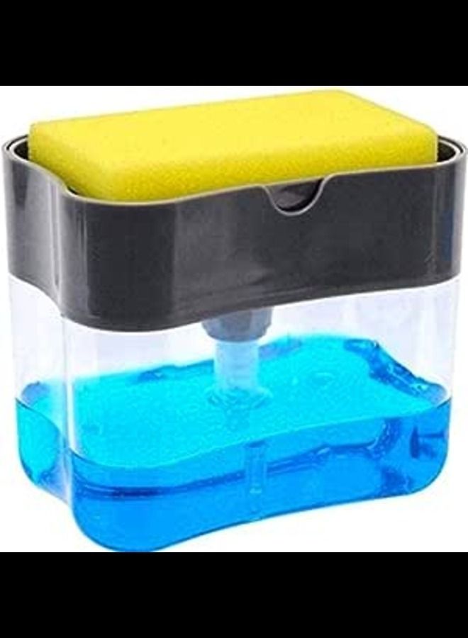 ABBASALI Kitchen Soap Dispenser with Sponge Holder Soap Pump Dispenser  - Image 1