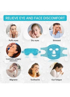 KIIUMI Cold Face Eye Mask Ice Pack Reduce Face Puff,Dark Circles,Gel Beads Hot Heat Cold Compress Pack,Face SPA for Woman Sleeping, Pressure, Headaches, Skin Care  - Image 2
