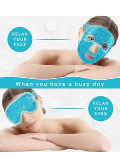 KIIUMI Cold Face Eye Mask Ice Pack Reduce Face Puff,Dark Circles,Gel Beads Hot Heat Cold Compress Pack,Face SPA for Woman Sleeping, Pressure, Headaches, Skin Care  - Image 3