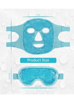 KIIUMI Cold Face Eye Mask Ice Pack Reduce Face Puff,Dark Circles,Gel Beads Hot Heat Cold Compress Pack,Face SPA for Woman Sleeping, Pressure, Headaches, Skin Care  - Image 5