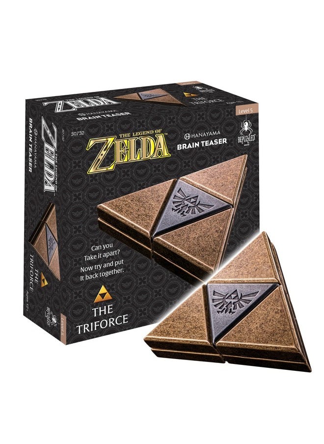 Hanayama BePuzzled, Legend of Zelda Triforce Hanayama Cast Brain Teaser Mensa Rated Level 5, for Ages 12 and Up  - Image 1