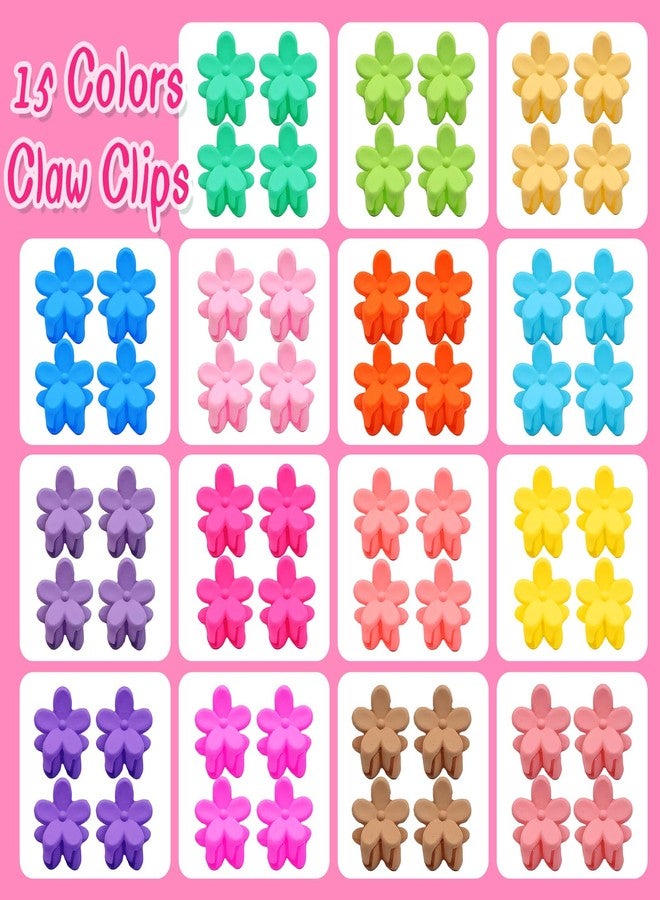 ELEMIRSA Hair Accessories for Toddlers, 220pcs, Colorful Mini Flower Claw Clips for Toddlers Cute Tiny Snap Hair Clips Metal No Slip Snap Hair Barrettes for Baby Fine Hair - Image 3
