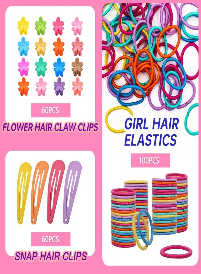 ELEMIRSA Hair Accessories for Toddlers, 220pcs, Colorful Mini Flower Claw Clips for Toddlers Cute Tiny Snap Hair Clips Metal No Slip Snap Hair Barrettes for Baby Fine Hair - Image 5