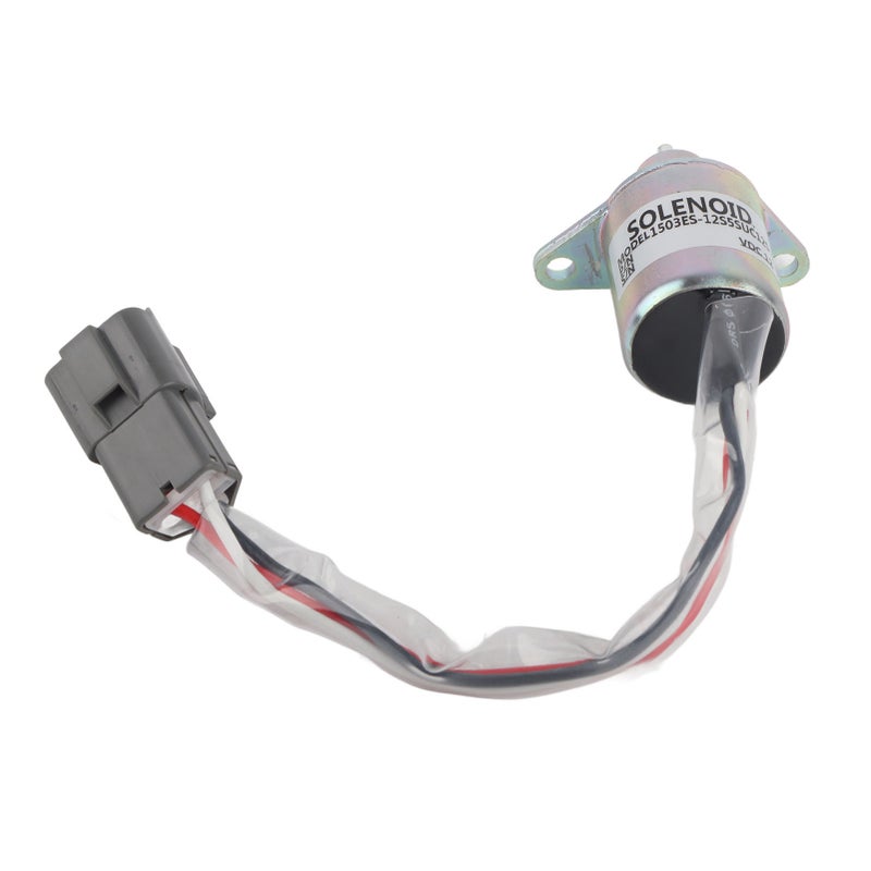 Fuel Shut Off Solenoid 1503ES 12S5SUC12S 12V Iron Shell Replacement for Komatsu PC40 PC45 - Image 1
