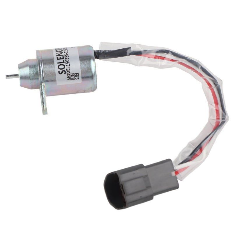 Fuel Shut Off Solenoid 1503ES 12S5SUC12S 12V Iron Shell Replacement for Komatsu PC40 PC45 - Image 2