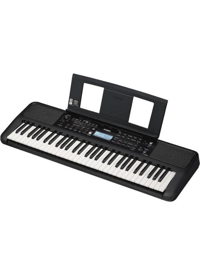 YAMAHA Yamaha PSR-E383 Portable Keyboard for Beginners, 650 Authentic Sounds and Velocity-Sensitive Keys with 48-Tone Polyphony, Includes 2 Online Lessons with a Yamaha Music School Teacher 