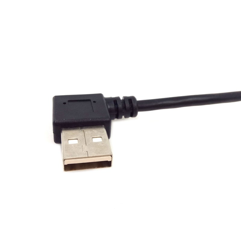 Wpeng USB Extension Cable, Qaoquda 1ft 90 Degree Right Angle USB 2.0 Type A Male to Type A Female Panel-Mount with Screws Cable(USB M/F) - Image 4