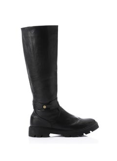 Mr.joe Mr Joe Round Toecap Zipper Knee High Boots For Women - Black 3024  - Image 2