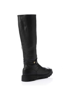 Mr.joe Mr Joe Round Toecap Zipper Knee High Boots For Women - Black 3024  - Image 4