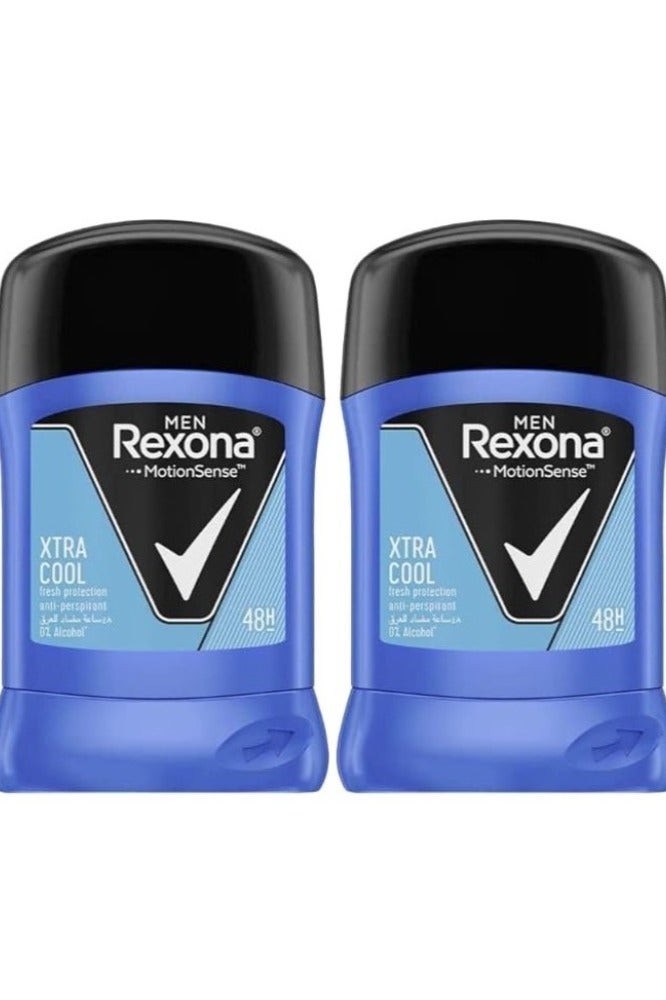 Rexona 2Pc Rexona Antiperspirant Deodorant Stick Xtra Cool 40g - Image 1