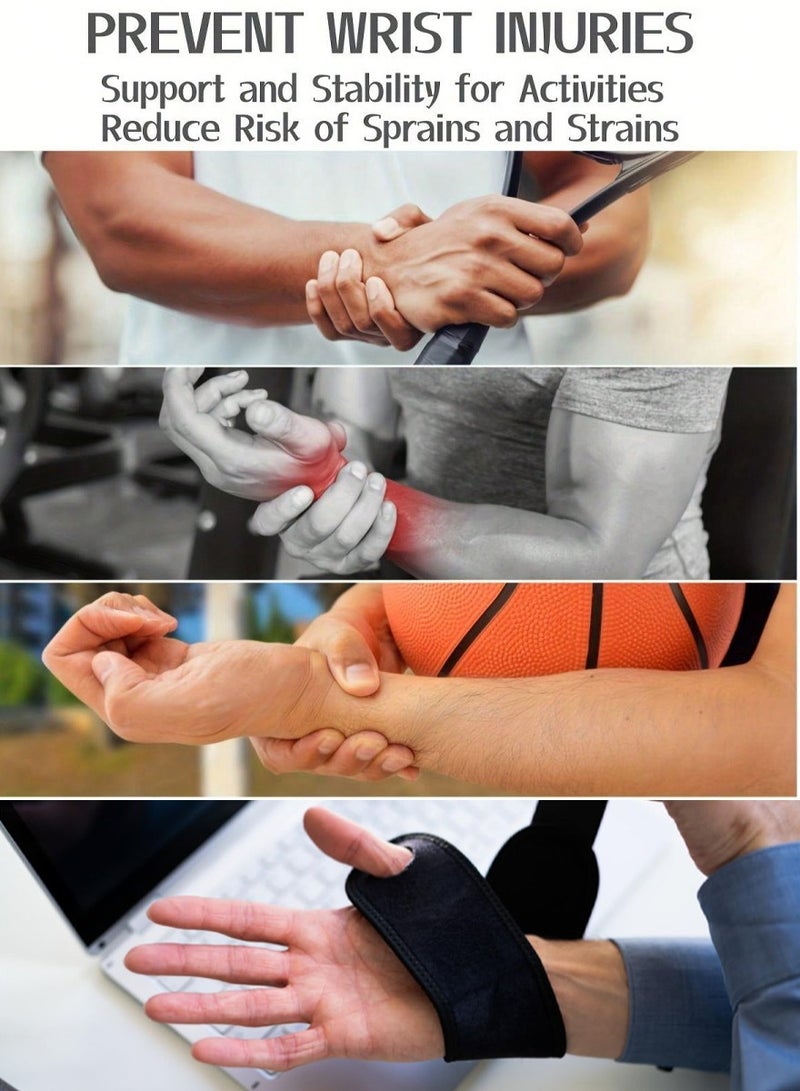 جوريكس كم دعم معصم الإبهام الرياضي - دعامة معصم رياضية لتنس الريشة والتنس والبادل وكرة السلة والبلياردو - حامل معصم لرفع الأثقال للتمرين واليوجا - معصم المعصم قفازات معصم - دعامة حزام المعصم - Image 4
