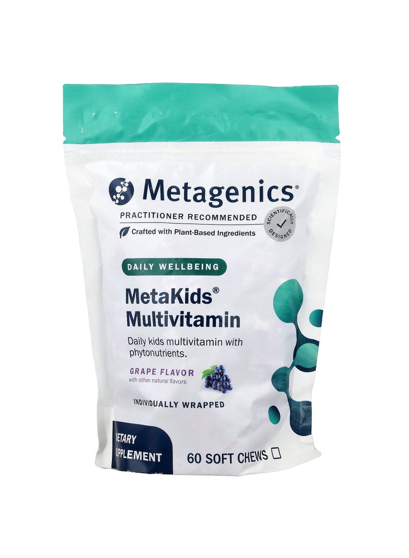 Metagenics MetaKids, Multi Soft Chew, Juicy Grape, 60 Soft Chews
