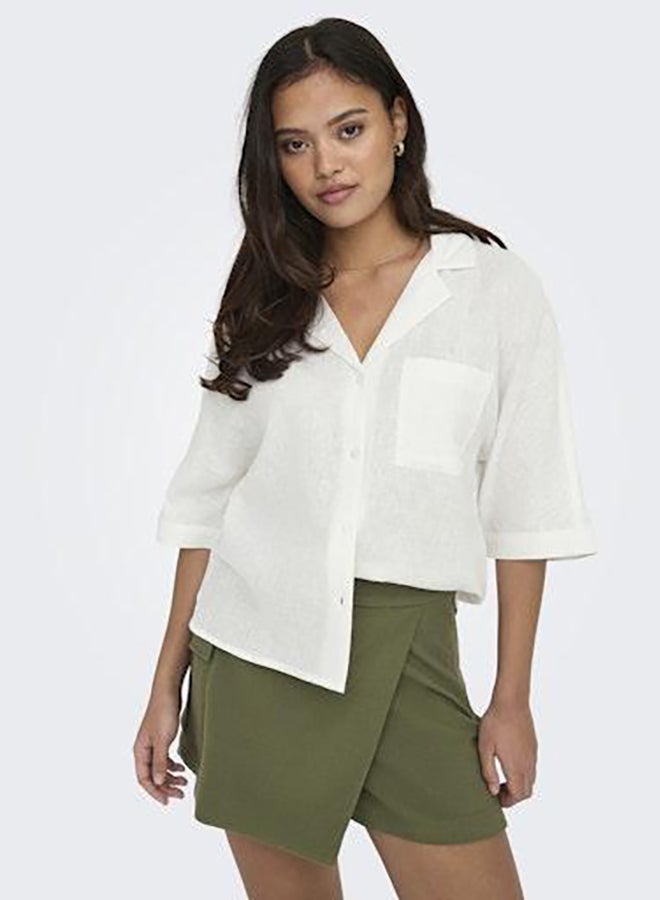 ONLY Onlbruxelles Ss Linen Bl Shirt Pnt Noos - Image 2