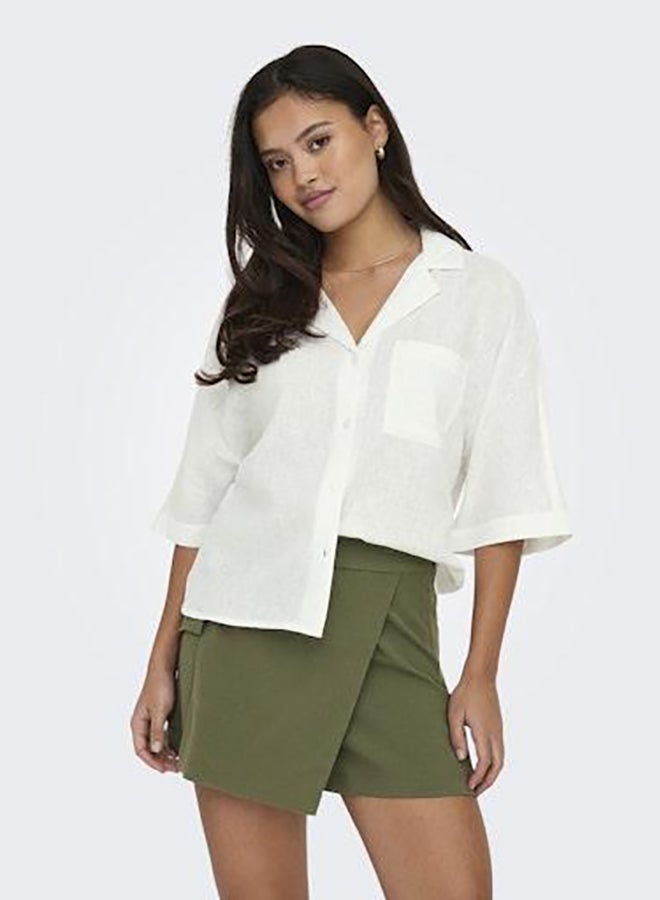 ONLY Onlbruxelles Ss Linen Bl Shirt Pnt Noos - Image 5