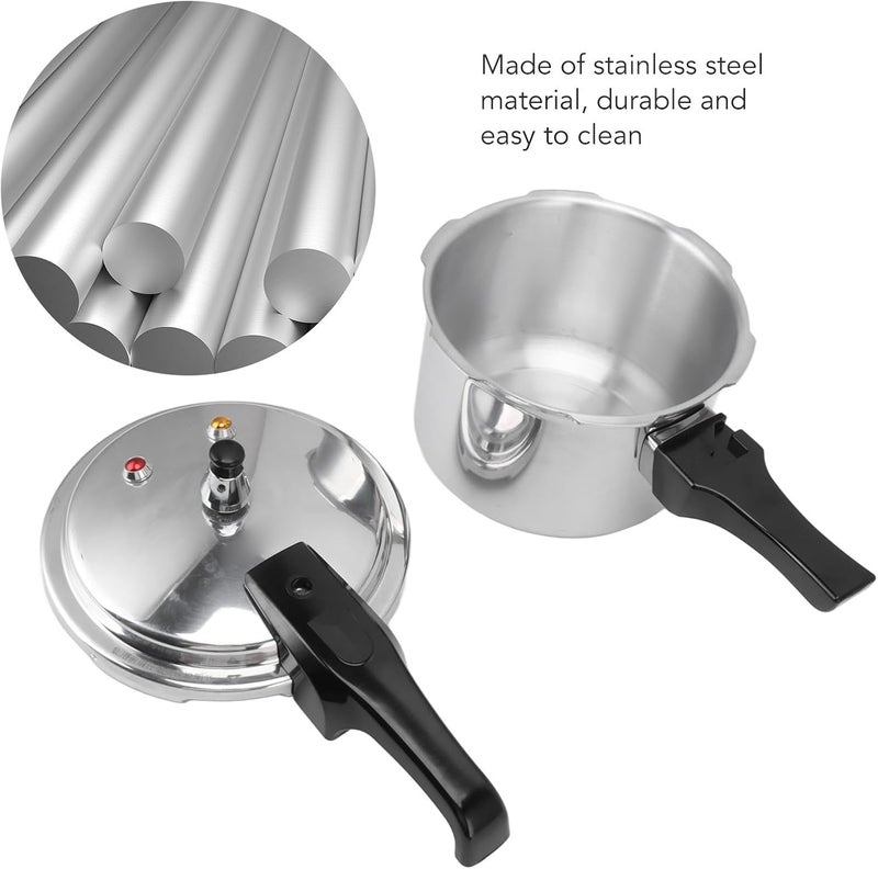 كلاراكو طنجرة ضغط من سبائك الألومنيوم سعة 3 لتر، قاع 18 سم، طنجرة ضغط صغيرة سعة 3 لتر لموقد الغاز، سعة كبيرة، طهي سريع - Image 4