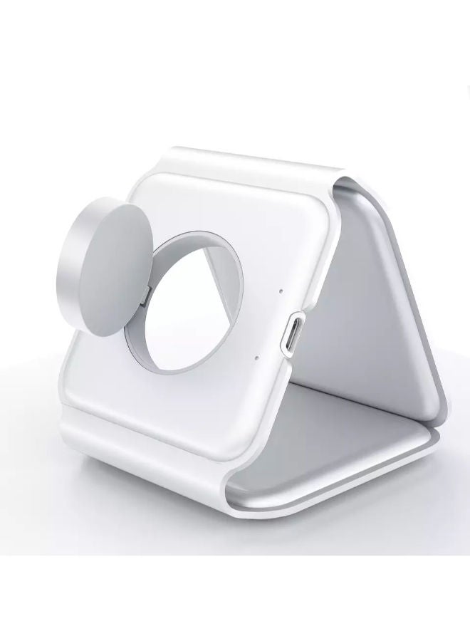 SHOPI Wireless Charging, 3 in 1 Wireless Charger,Wireless Magnetic Fast Charging Foldable Dock station Charger for iPhone 13/12/11/8/Pro/Max,for iWatch,forAirPods 3/2/Pro and for Samsung - Image 3
