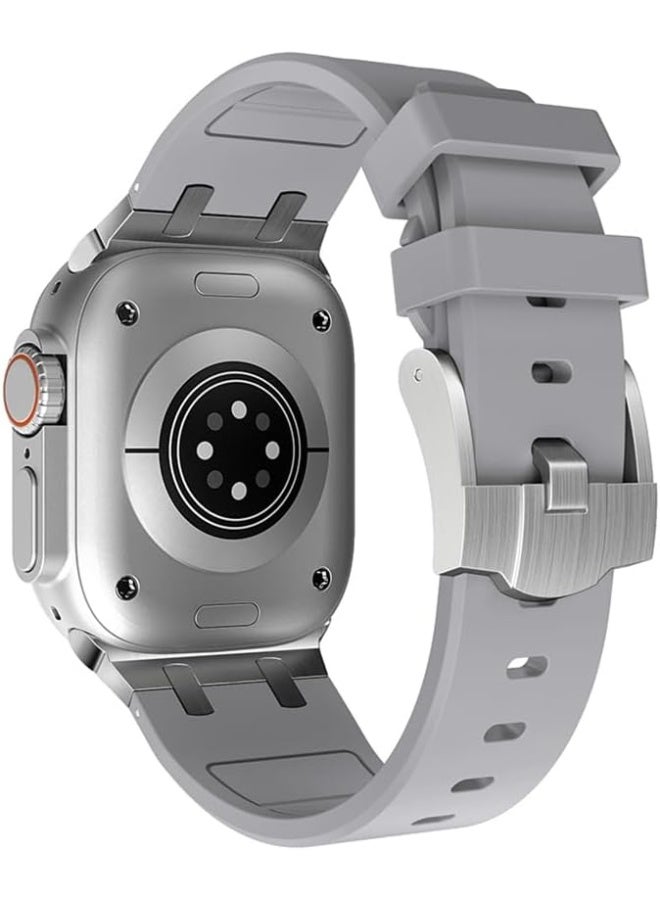 سوار رياضي رجالي خارجي لساعة أبل مقاس 46 مم، متوافق مع السلسلة 11 - رمادى - Image 2